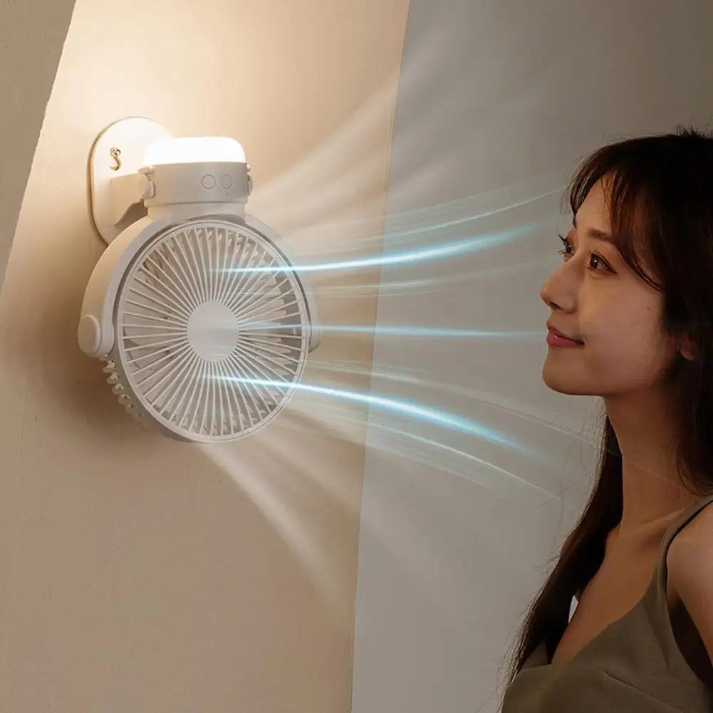 

2 Colors Portable Wall-mounted Home Appliance Rechargeable Remote Control Air Circulating Fan Outdoor Camping Ceiling Fan
