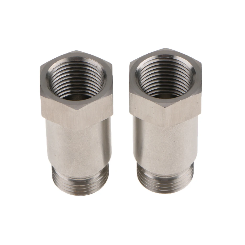 

2 Pieces Stainless Steel M18*1.5mm Sensor Bung Extension Adapter