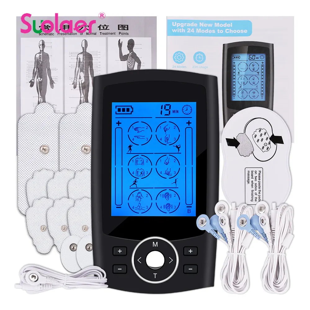 

24 Modes Health Care Body Massage Electric EMS Muscle Stimulator TENS Unit Electronic Pulse Meridians Physiotherapy Massager