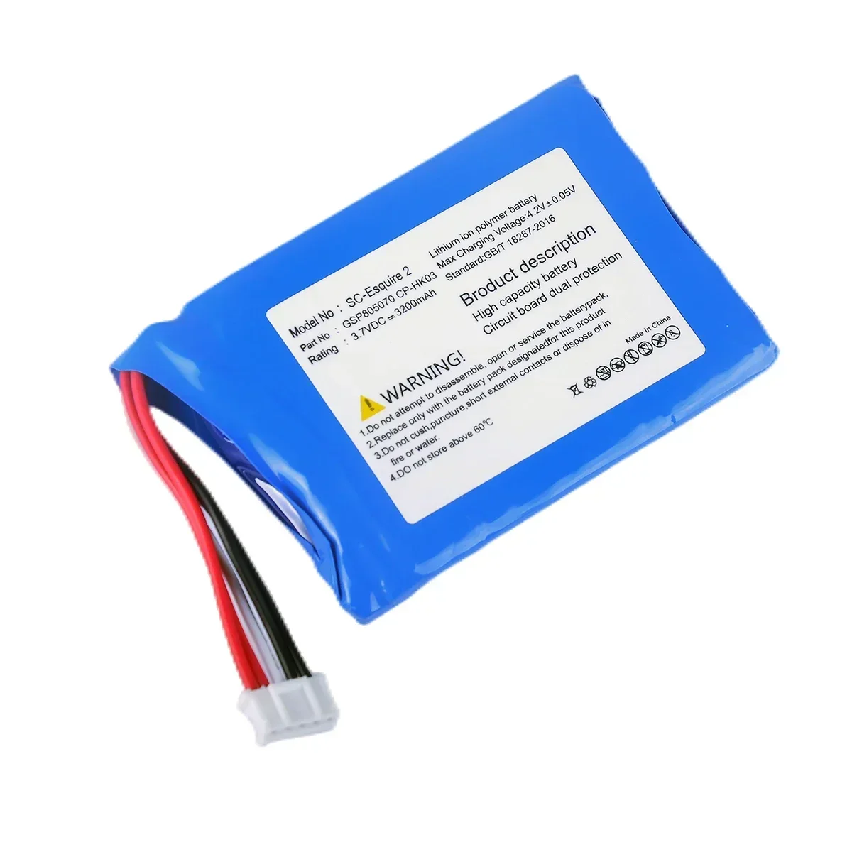 Оригинальный GSP 805070 CP-HK003 3200 мАч для JBL Harman Kardon Esquire 2 Bluetooth сменный аккумулятор