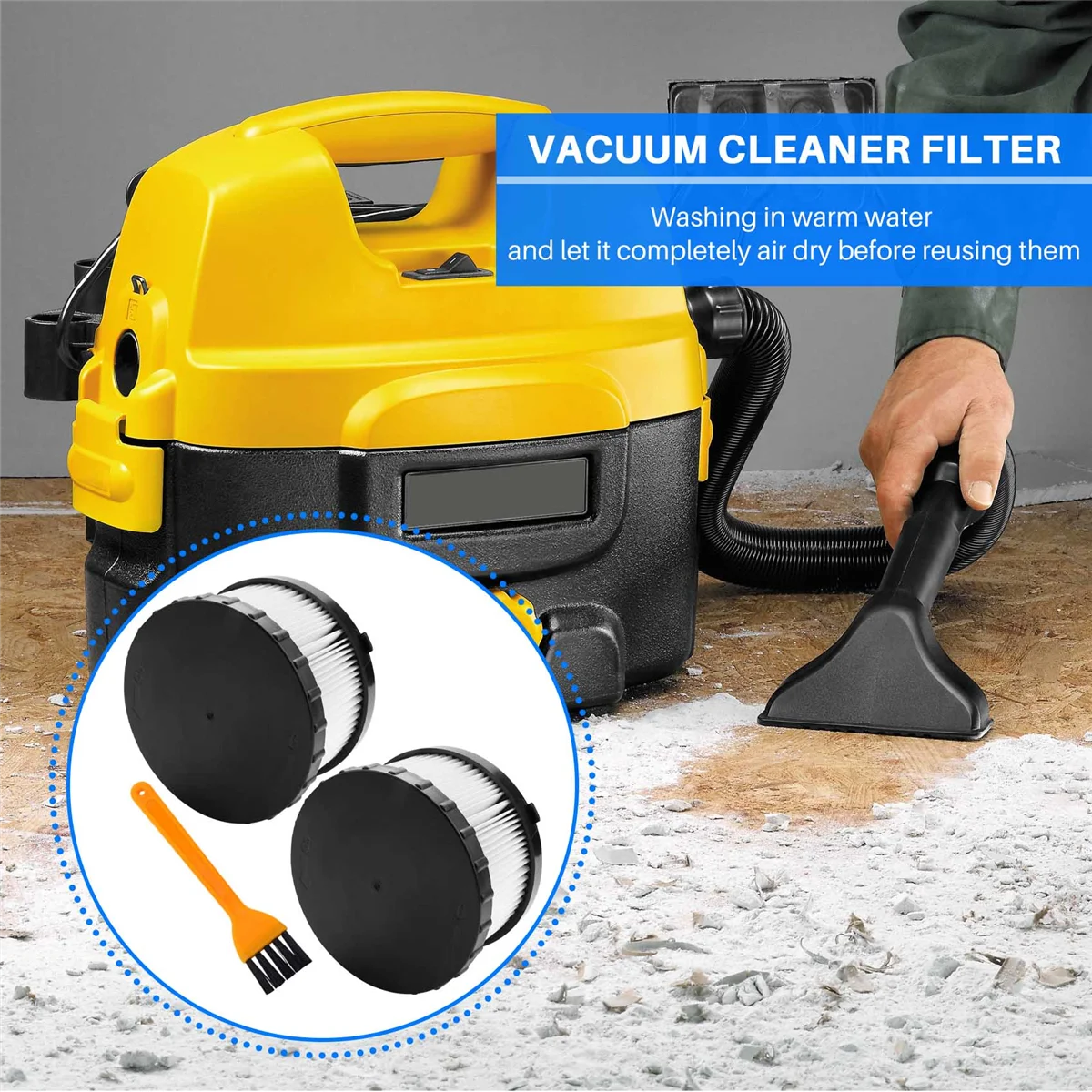 2 шт. сменные фильтры для пылесоса DEWALT DC5151H DC515 DCV517