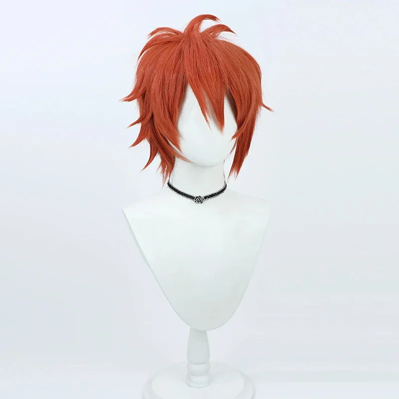 Фото IDOLiSH7 Nanase Riku Косплей Парик Короткие Красные Термостойкие Синтетические Волосы Хэллоуин Вечеринка Карнавал Ролевые Игры + Бесплатная Кепка Для Парика №3