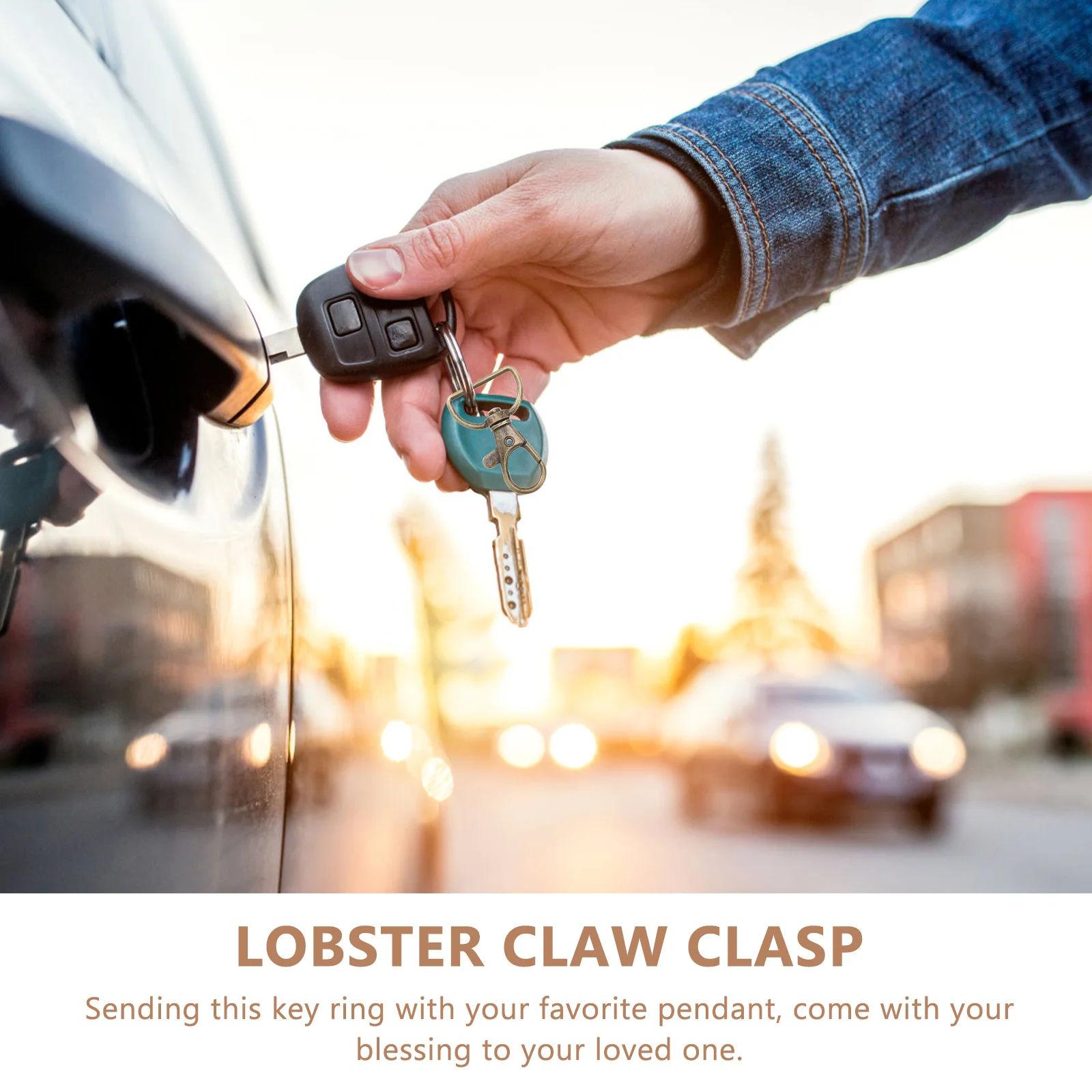 35 шт. брелок с пряжкой-лобстером металлическая застежка-крючок D-образное кольцо