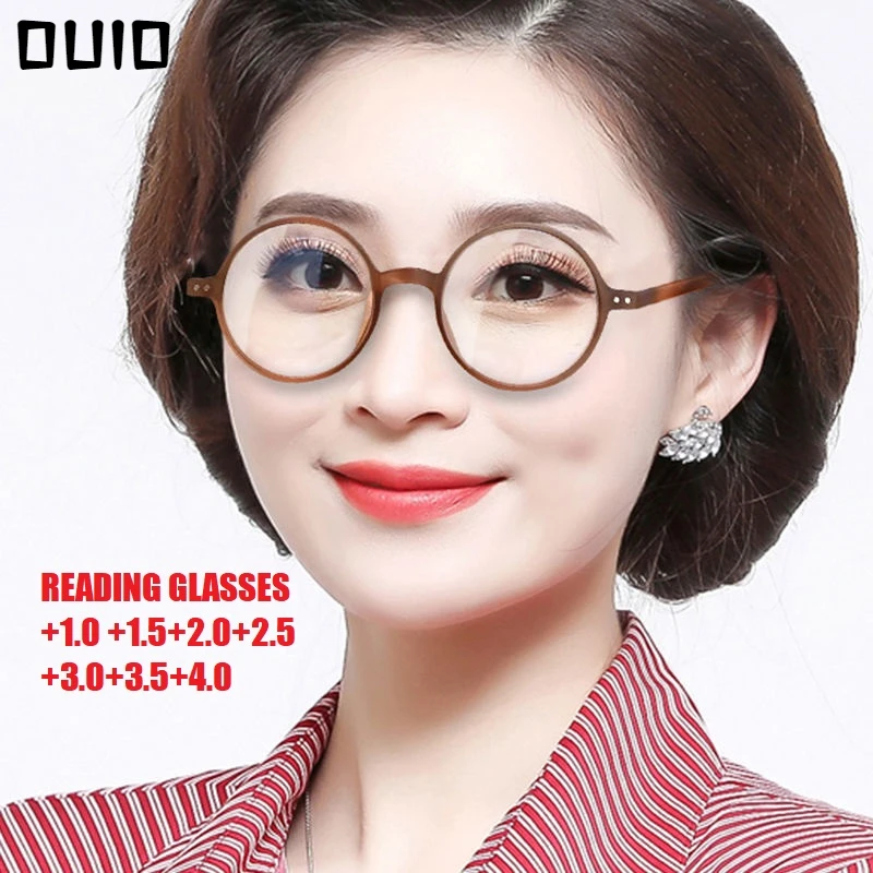 

2023 Round Reading Glasses Ultralight Small Frame Presbyopic Eyeglasses Blocking Blue Light Hyperopia Eyewear +1.0..+4.0 gafas