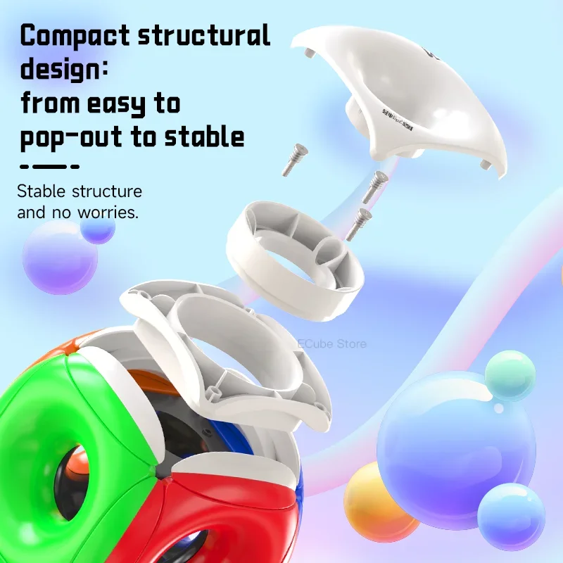 QiYi Tori Cube 3x3x3 Professional Speed Magic Puzzle Полый Дизайн Без Наклеек Экологичный Пластик Для