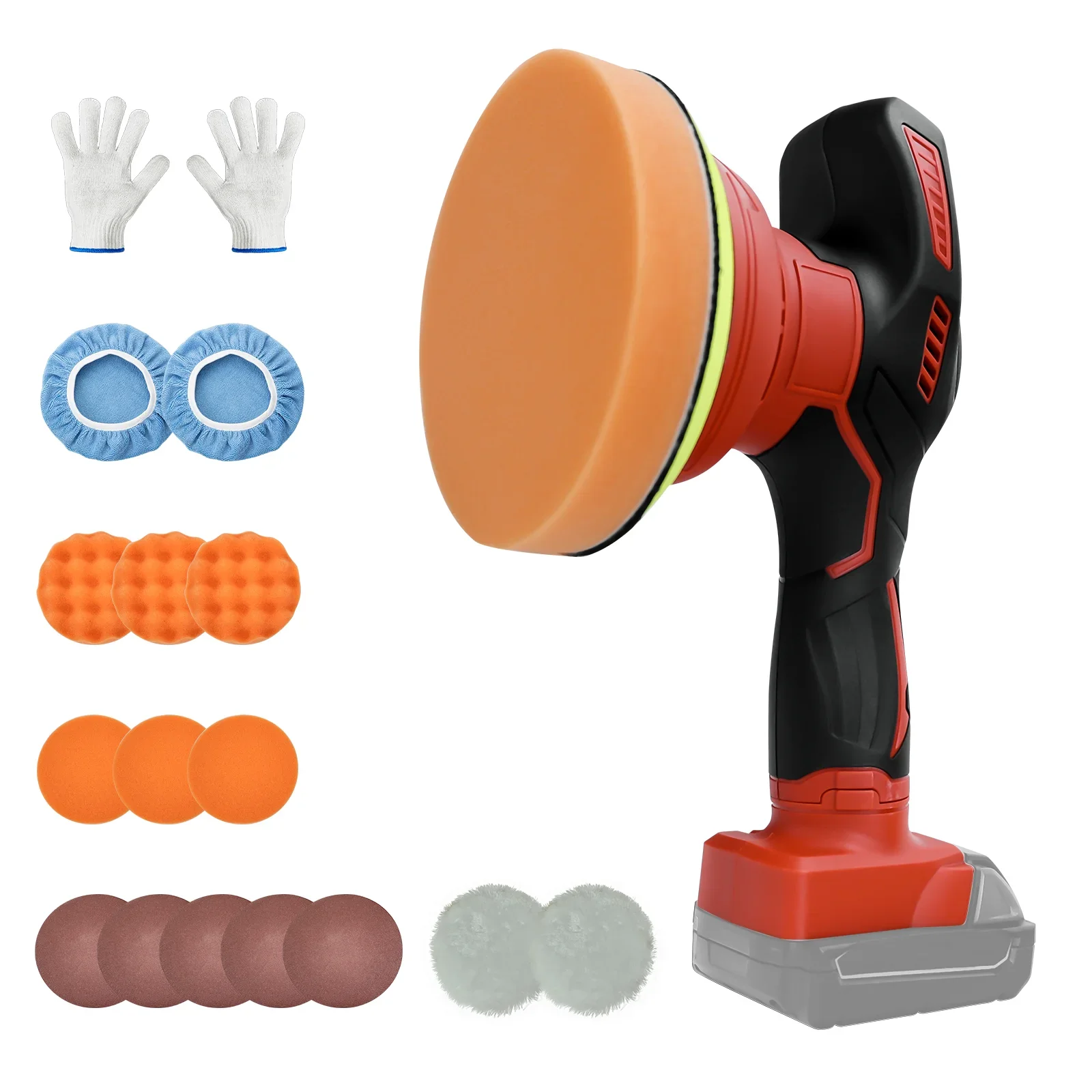 

8 переменных скоростей до 5000 об/мин для детализации автомобиля, беспроводной автомобильный буферный полировщик, инструмент для аккумулятора Milwaukee 18 В (без аккумулятора)