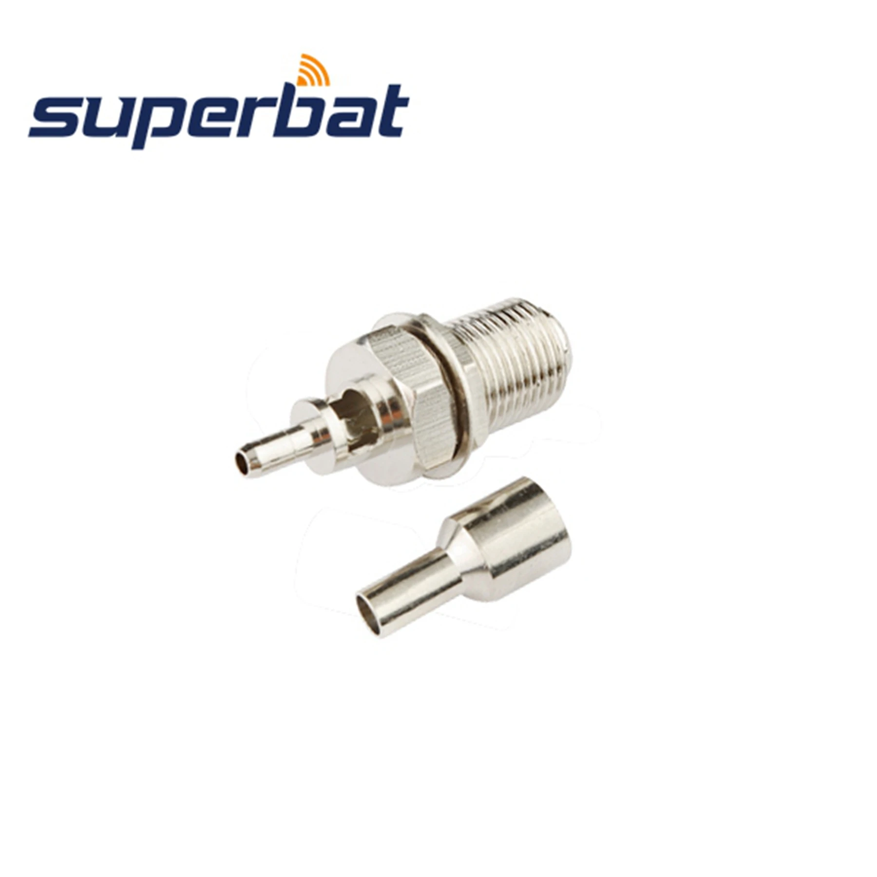 

Superbat 10pcs F 75 Ohm Crimp Female Bulkhead RF Coaxial Connector for RG179 ,RG174, RG178,RG316,LMR100 Cable