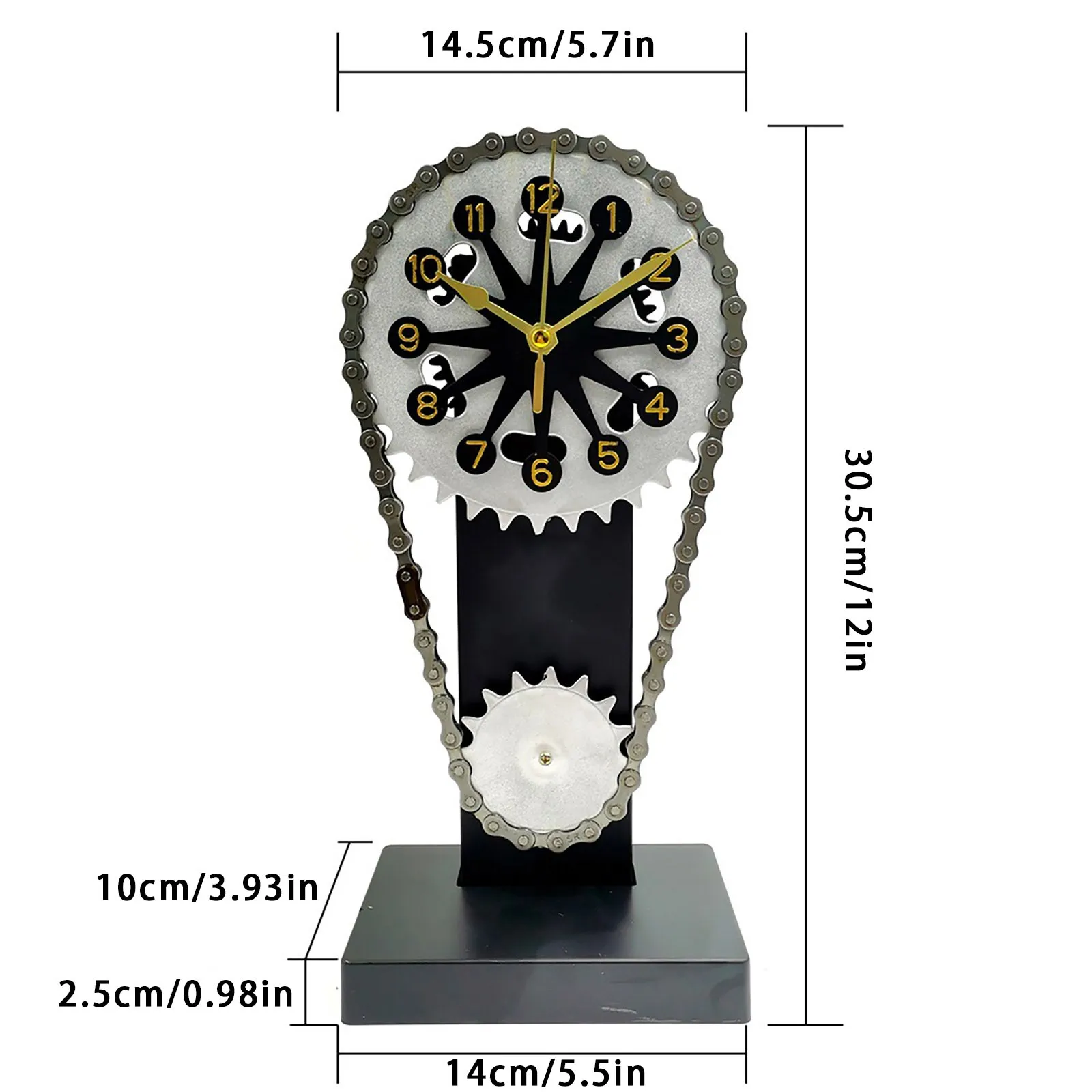 2022 Промышленные часы с вращающейся шестерней в стиле ретро бесшумные