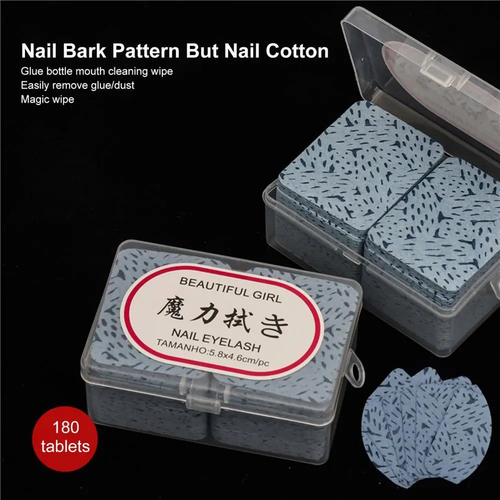 

180Pcs/Box Nail Pad Anti-pulling Exquisite Non Woven Fabric Nail Enamel Remover Pad for Dressing Room