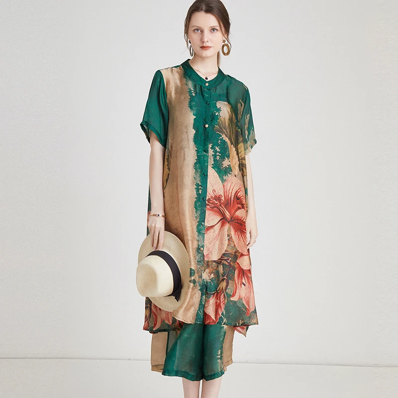 

2022 Summer New Large Women's Dress Loose And Slim Temperament Two Piece Breathable And Comfortable