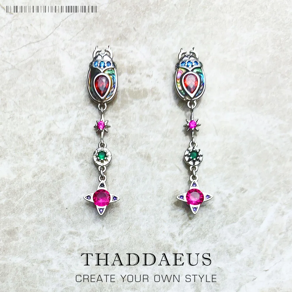 Женские серьги-подвески со звездой из серебра 925 пробы | Украшения и аксессуары