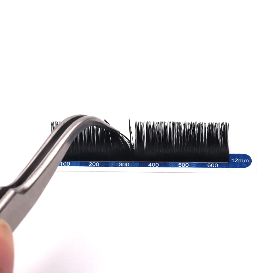 Натуральный черный цвет C D завитки ресниц наращивание кластер классические