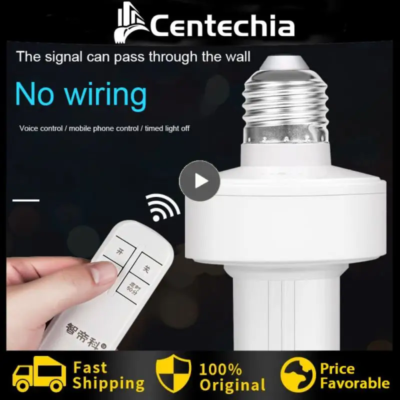 

2/3/5PCS Smart Timer Switch Wireless 220v E27 Bulb Remote Control Smart Home Multifunction Light Switch Smart Home Accessories