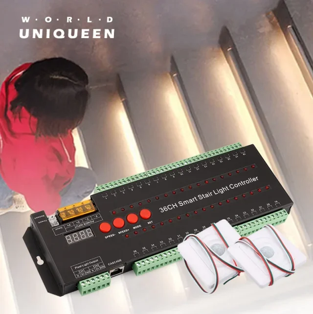 Умный контроллер для лестницы с датчиком человеческого тела 36 каналов