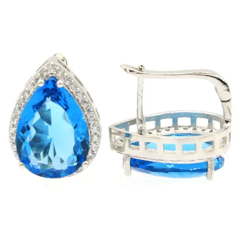 11 г индивидуальные серьги из натурального серебра 925 пробы лондонский синий