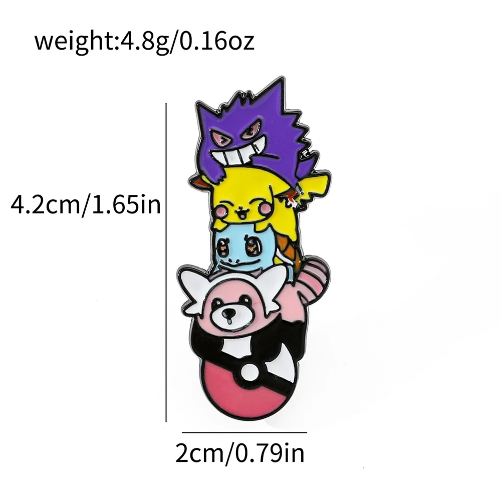 Эмалированные булавки с изображением покемонов аниме-игра Пикачу Eevee креативные