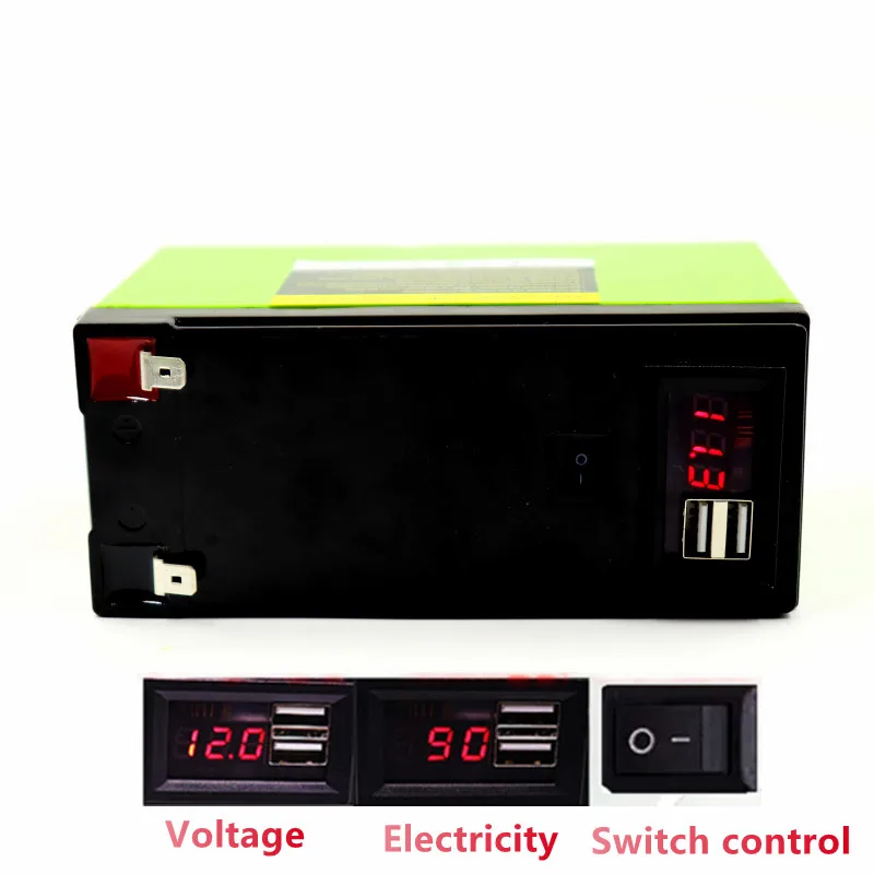 New 12v 50Ah 18650 Lithium Battery Pack Suitable for Solar Energy and Electric Vehicle Power Display +12.6v 3A Charger |