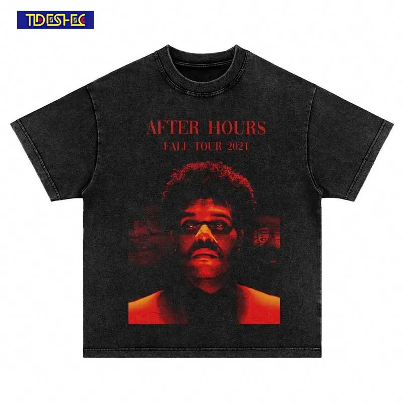

Unisex Fashion Casual Short Sleeve Hip Hop Tee 2023 Portrait Print T Shirt Men Women Streetwear Oversized Vintage Washed T-Shirt