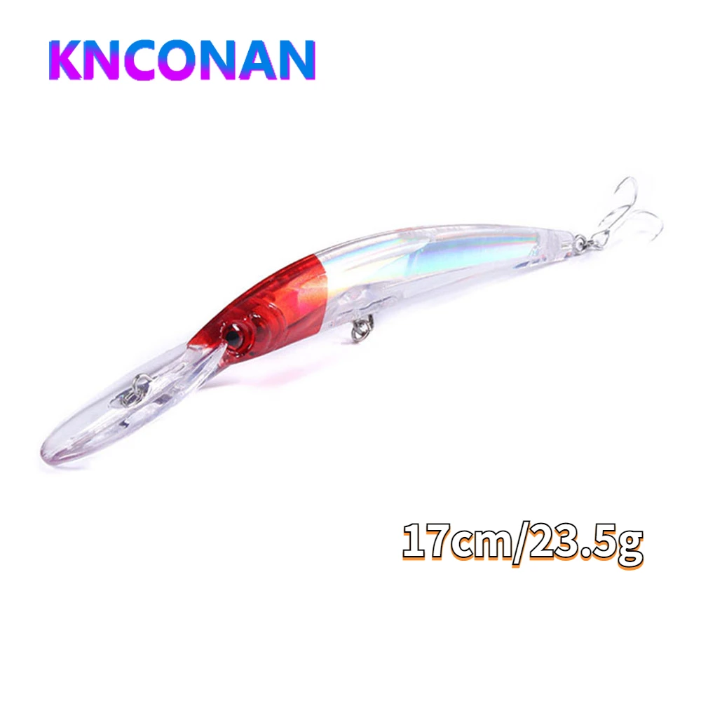 KNCONAN 17 см 23 5 г приманка в виде гольяна лазерная искусственная воблеры с объемными