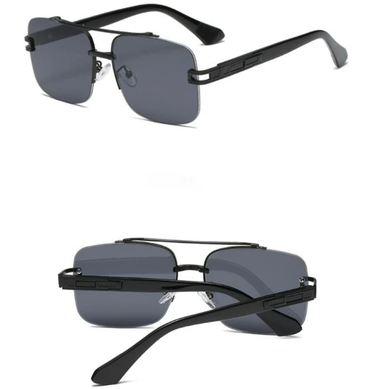Fashionable metal square sunglasses for women Luxury quality designer glasses Sunshades for men and women Wholesale T029
