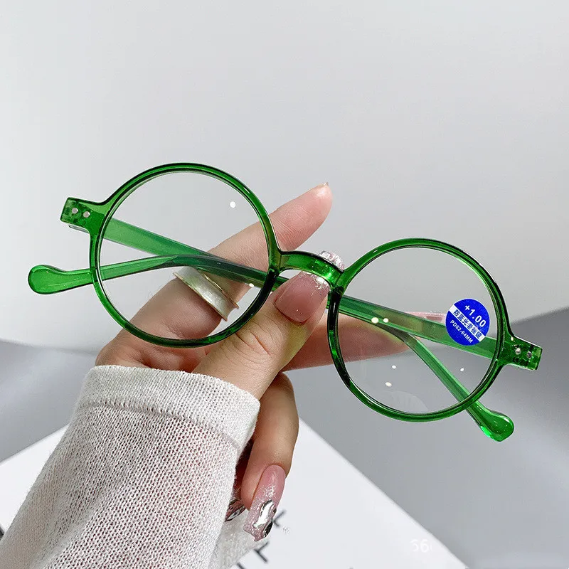 

TREND Round Reading Glasses Women Ultralight Blocking Blue Light Eyeglasses Unisex Small Frame Presbyopia Prescription Glasses