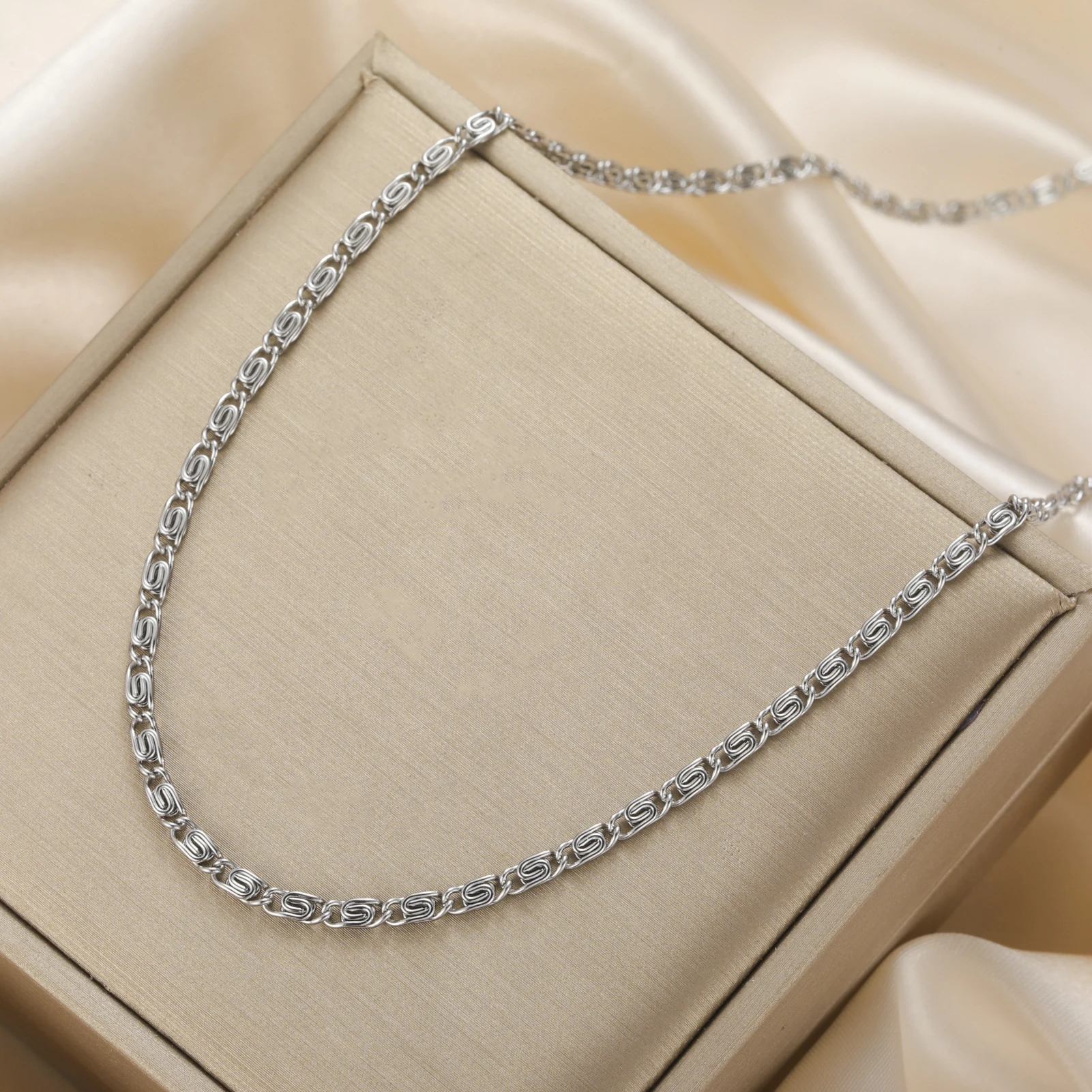 Teamer модная цепочка скрепка для бумаг женщин и мужчин минималистичное колье из