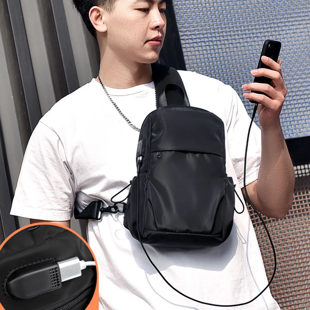 SUUTOOP Мужская многофункциональная сумка через плечо водонепроницаемая нагрудная