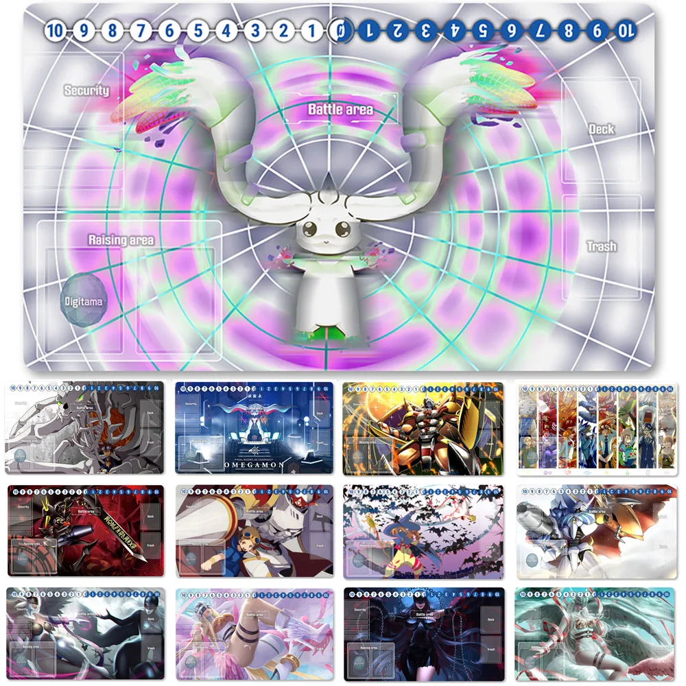 

HOT Board Game DTCG Playmat Table Mat Size 60X35 cm Mousepad Play Mats Compatible for Digimon TCG CCG RPG-4dk6gl