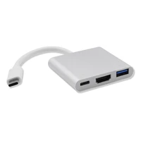 professional usb 3 1 to hdmi compatible usb 3 1 usb 3 0 adapter converter aluminum housing durable usb converter cable silver