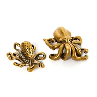 small octopus statue metal brass tea pet table ornament lucky home decorations accessories antique tea set craft home decoration