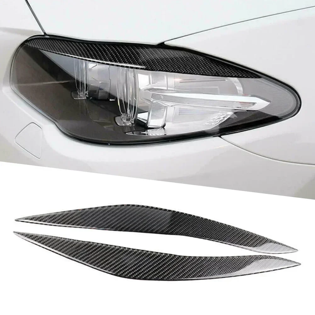 

Carbon Fiber ABS Auto Headlight Eyebrow Eyelid M Sport Trim For BMW 5 Series F10 F18 520li 525i 2011 2012 2013 2014 2015 2017