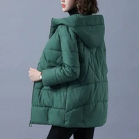 m 4xl 2022 new women winter casual loose solid jacket warm parkas female thicken coat cotton padded parka jacket hooded outwear
