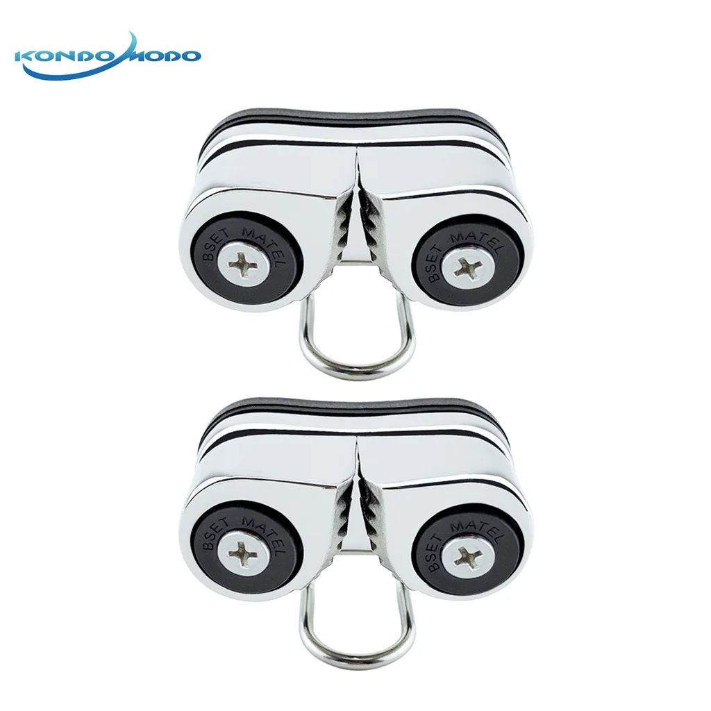 

2X Stainless Steel 2 Row Matic Ball Bearing Cam Cleat leading Ring Pilates Equipment Boat Fast Entry Rope Wire Fairlead Sailboat