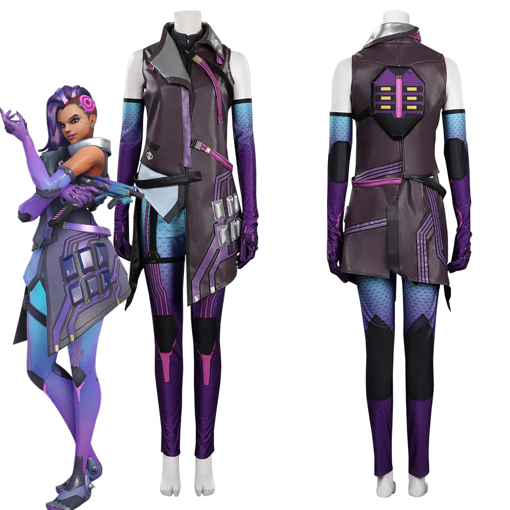 

OW Sombra разных цветов, яркий Карнавальный костюм для Хэллоуина