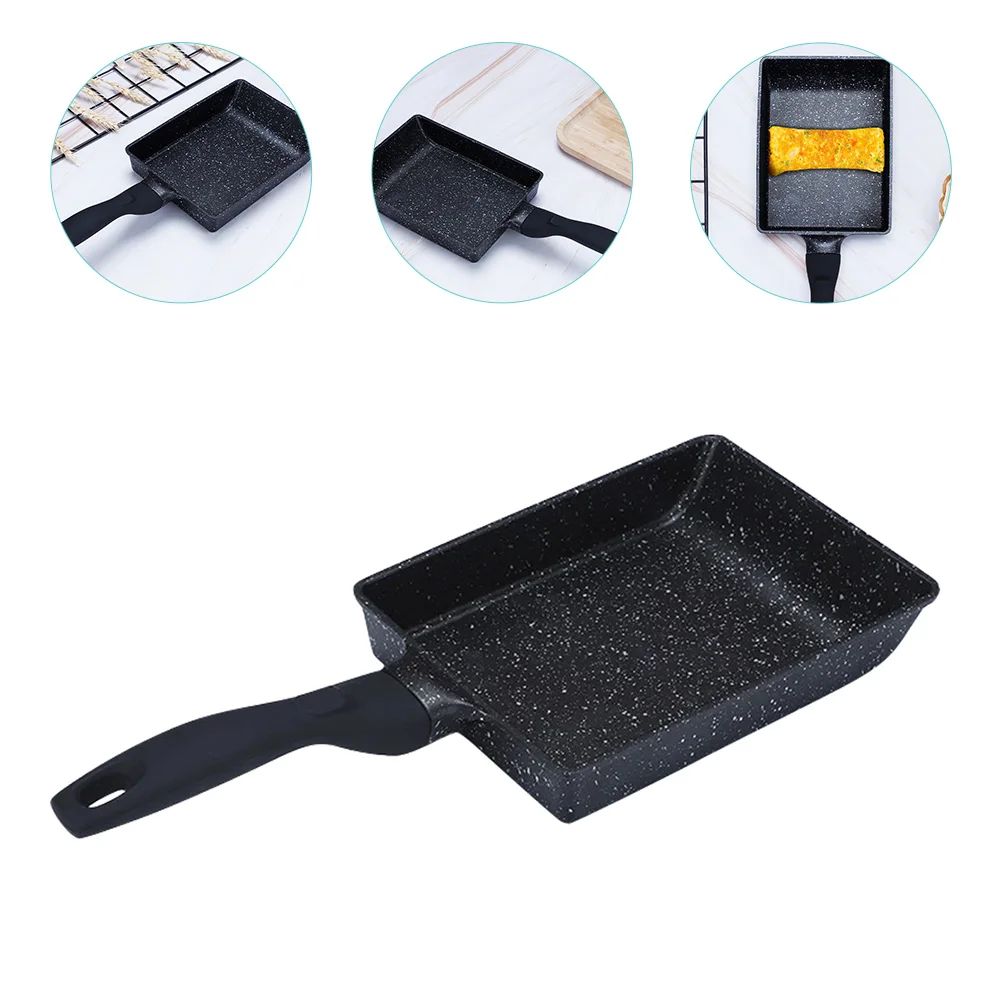 

Flat Bottom Portable Kitchen Aluminum Small Pan Cooking Pan Frying Pan Omelettes Pan Tamagoyaki Pan