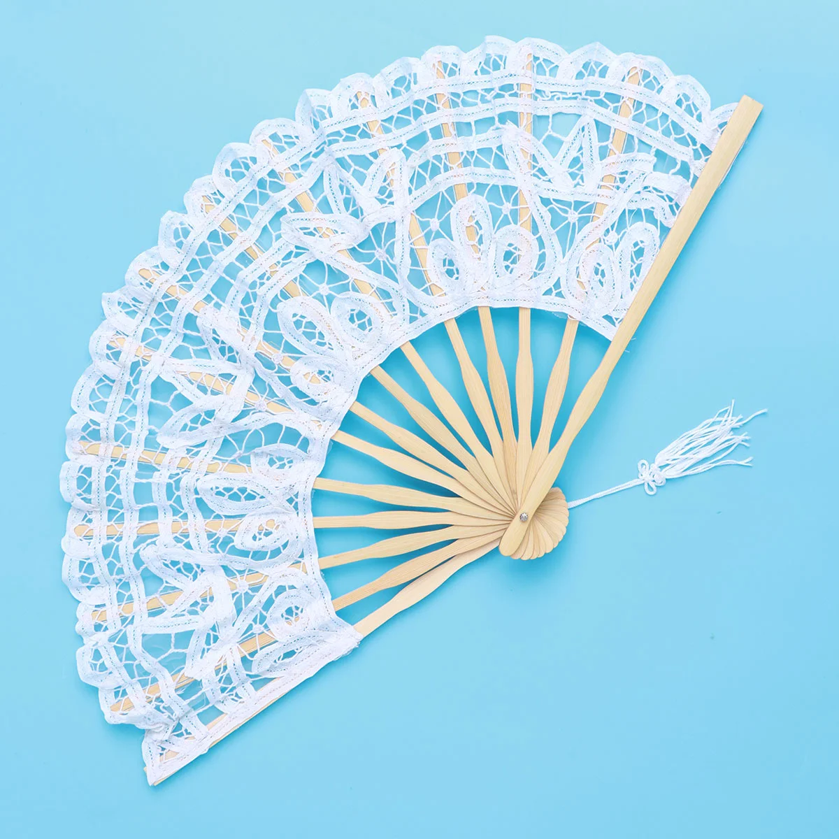 

Fan Folding Hand Lace Fans Bamboo Handheld Japanese Chinese Foldable Silk Held Handmade Floral Bridal Holding Fabric Vintage