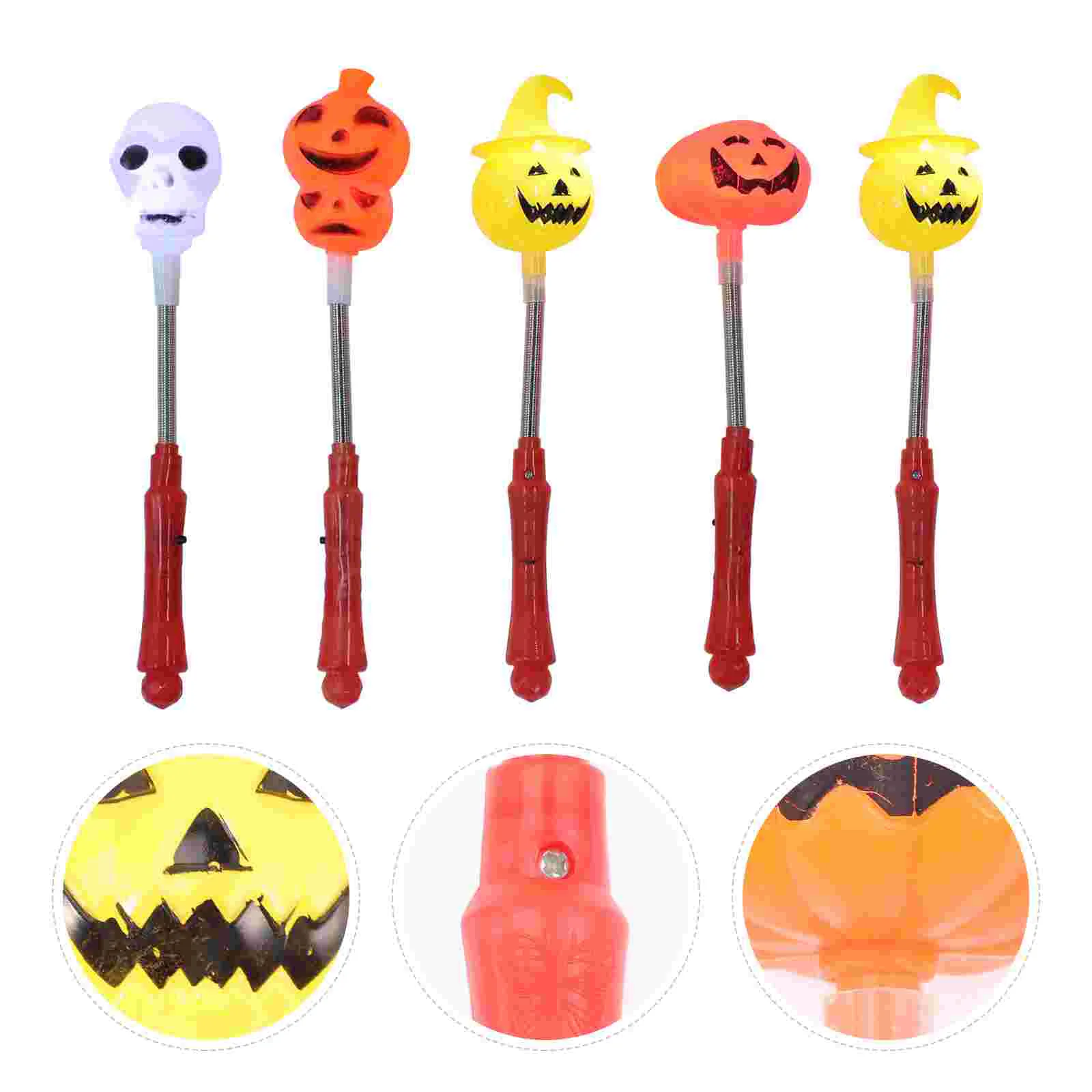 

5Pcs Flashing Stick Light Pumpkin Stick Wand Party Favors