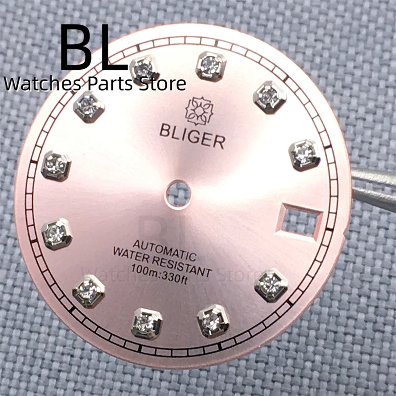 Часы наручные BLIGER NH35 с индикатором даты часовые циферблаты небесно-голубыми