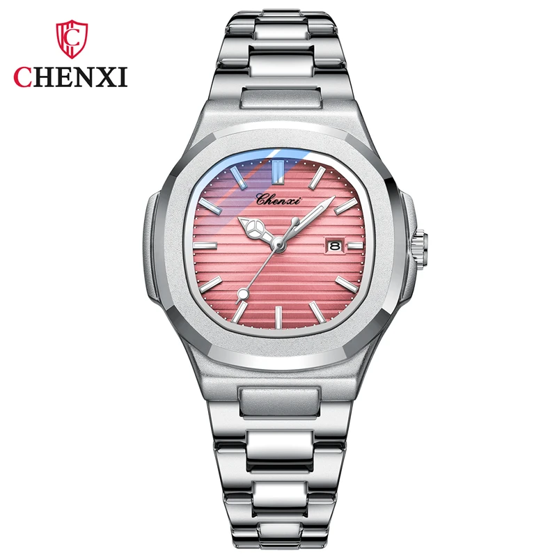 

CHENXI 8222 Women Fashionable Elegant Stainless Steel Strap Quartz Wristwatches Ladies Watch Gift Relogio Feminino