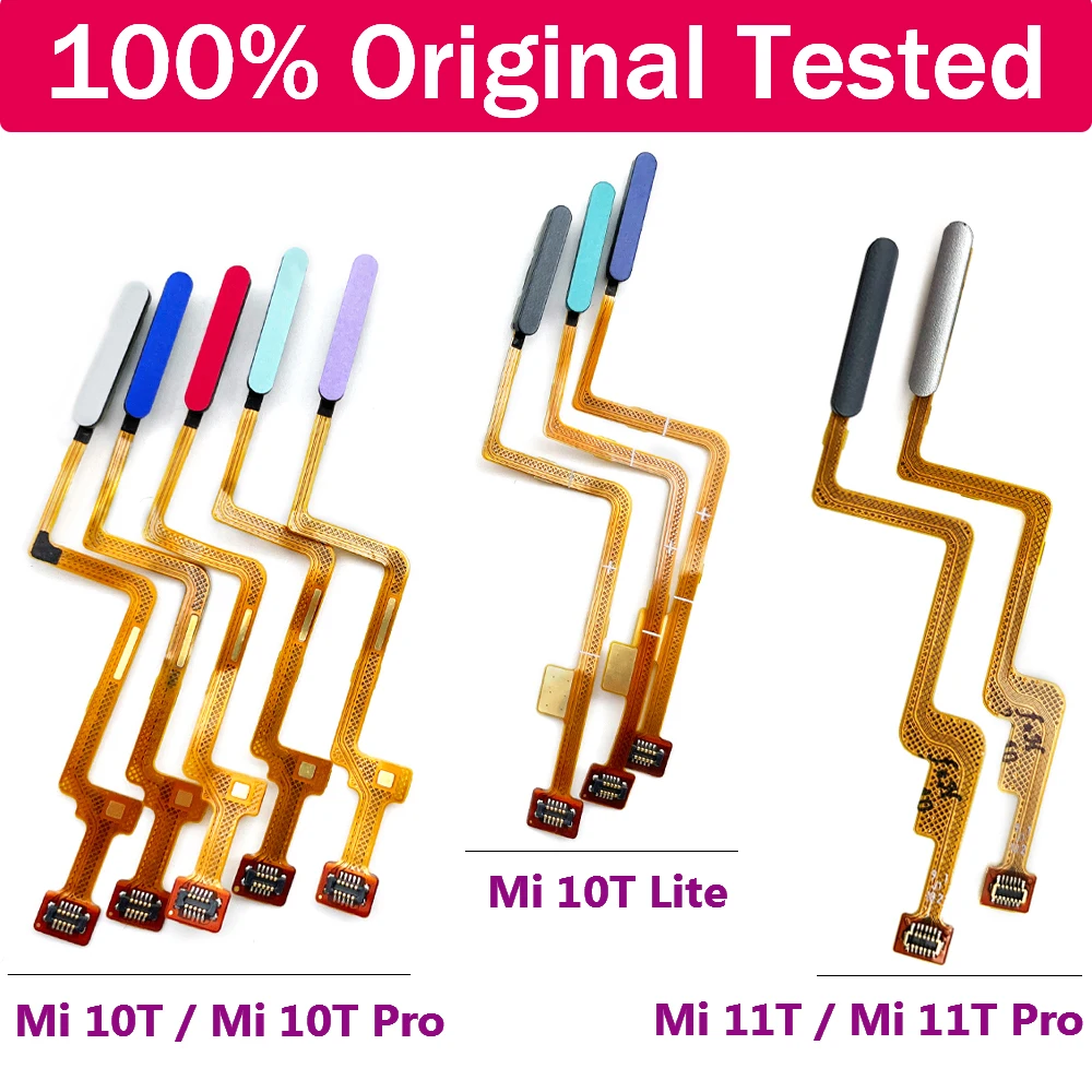 100% Оригинальный протестированный сканер для Xiaomi Mi 10T Pro / Mi 10T Lite 11T Pro сканер отпечатков пальцев клавиша гибкий кабель Кнопка питания Touch ID