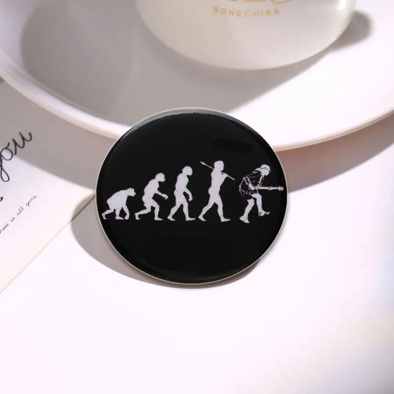 Хип-хоп панк ментальные булавки скелет рок-ролл значок креативные ленты броши