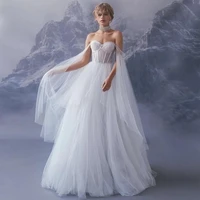 sevintage boho wedding dresses sweetheart beading crystal a line bohemiam bridal gowns beach wedding gown custom made 2022