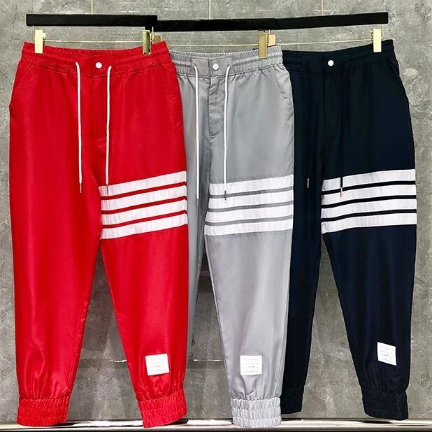 

Brand 23SS Fashion TB THOM Sweatpants Men Spring Loose Casual Sports Trousers Tracksuit Bottoms Jogger Track Ankle-Length Pants