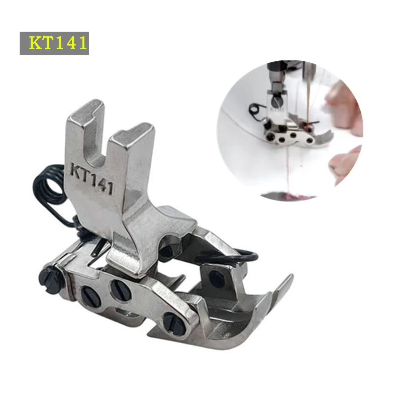 

KT141 Sewing Machine Hinged Presser Foot Fit Lockstitch Sewing Machine Front And Rear Interaction Through Cross Seam Fabric