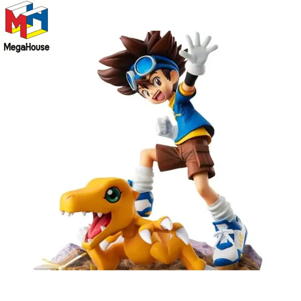 Фото В наличии: Оригинальная коллекционная фигурка MegaHouse Tai Kamiya Agumon из ПВХ, 21 см, персонаж аниме, игрушка-подарок для рабочего стола Digimon №1