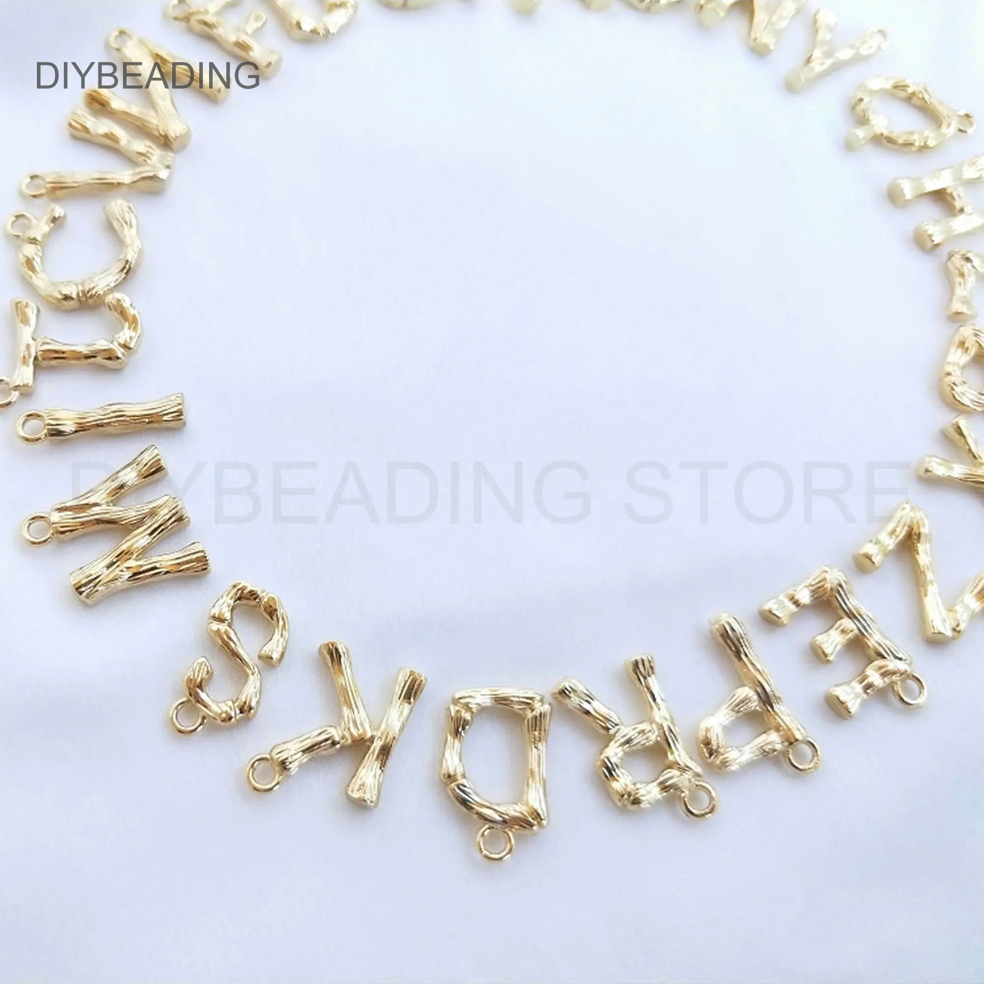 Подвеска в виде букв алфавита для изготовления ювелирных изделий латунная