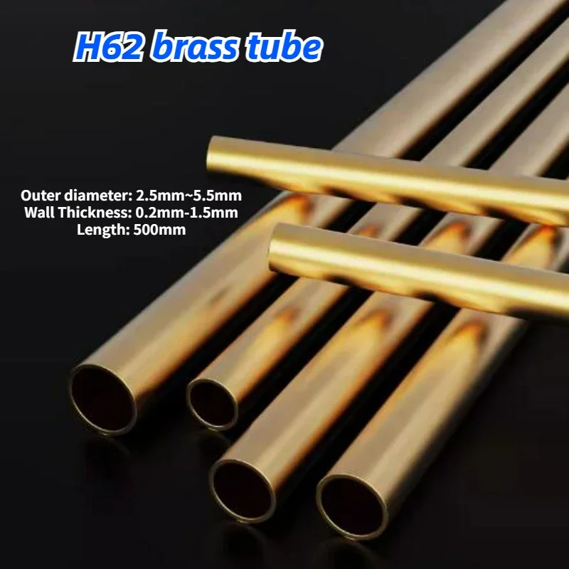 

1 шт, длина 500 мм, H62, латунная трубка, капиллярная трубка OD 2,5/3/3, 5/4/4, 5/5/5, 5 мм, Толщина стен 0,2 мм-1,5 мм