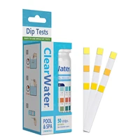 pool test strips 50 strips water tester kit 3 in 1 water quality testing strips for pool and spa water ph total alkalinity free