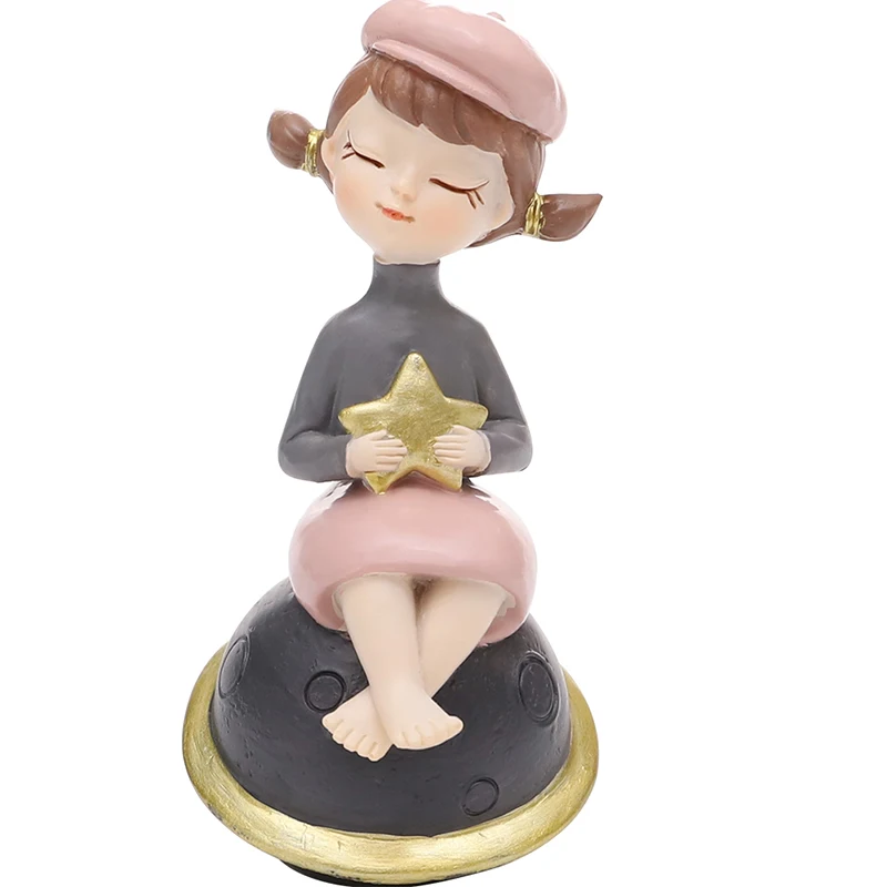 

Nordic Girls' Ornaments Adornment Lovely Girls' Heart Desk Office Desk Decorations Decorative Gifts for Girls Light Luxury
