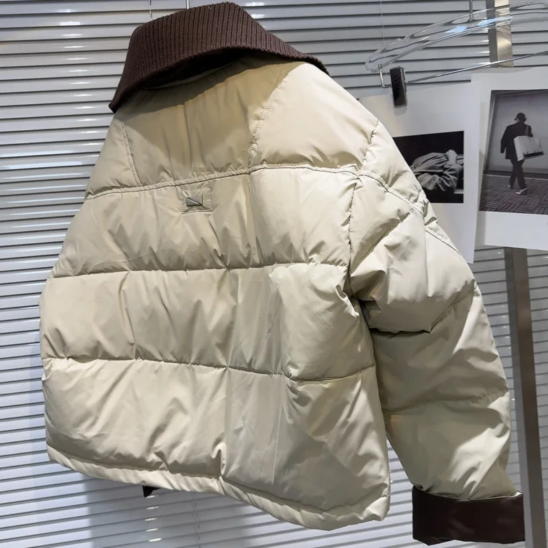 DEAT женские пальто свободные толстые панели с лацканами на молнии повседневные